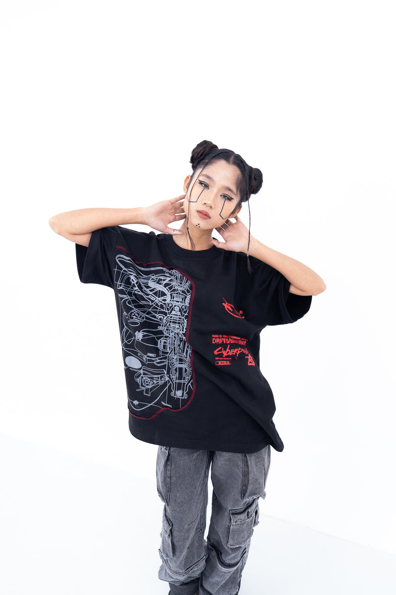 Samurai Oversized T-Shirt - Inspired by Cyberpunk 2077
