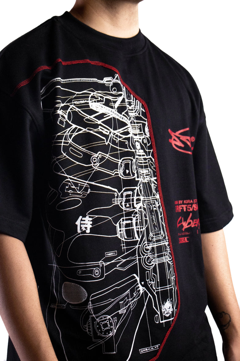 Samurai Oversized T-Shirt - Inspired by Cyberpunk 2077